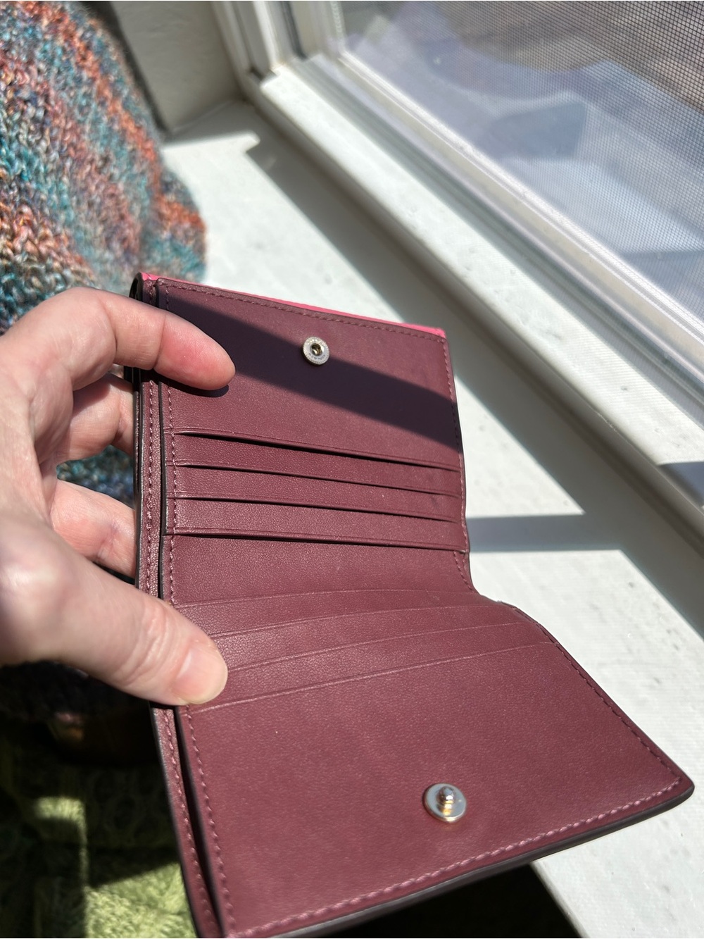 Coach Georgie Small Wallet Colorblock Pebbled Leather Style C4089 - Picture 5 of 12
